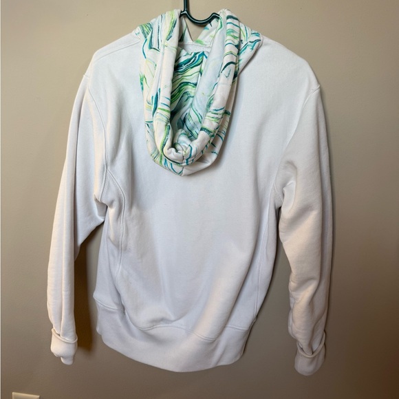 Small Champion White and Green Men's Hoodie - Picture 2 of 2